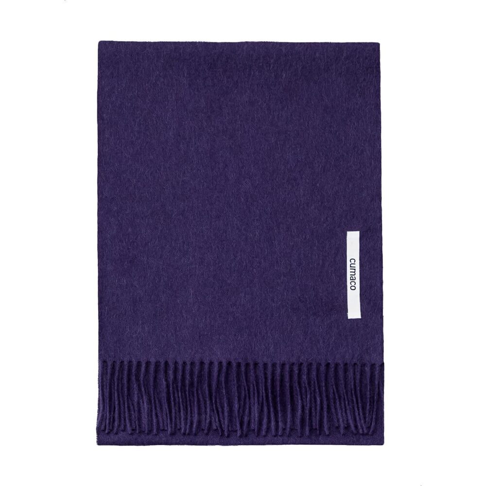 9815 19.dark Violet Cashmere Scarf Large Thick